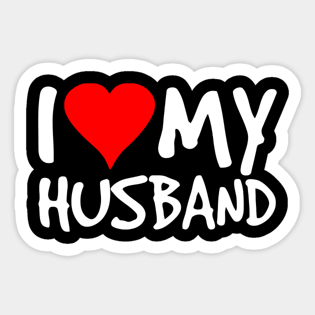 I Love My Husband Sticker by Miya009